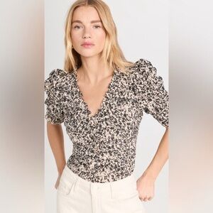 Sea New York - Gia Print Ruched Top  NWT Sz 2
